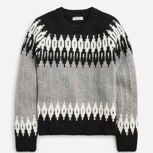 JCrew Crewneck Sweater. Size S. Black/Gray/Beige.